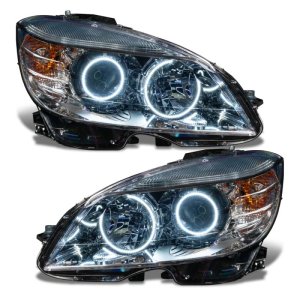 Mercedes-Benz C-Class Headlight Assemblies - ORACLE Lighting - Pre-Assem. w/BC1 Controller - Chrome - `08-`11